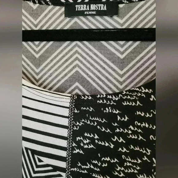 TERRA NOSTRA | Black  and White Maxi Dress, Ptp 18'' - Picture 2 of 5